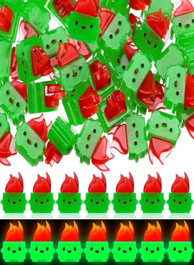 مجموعة سيمجوينج من 50 قطعة من مجسمات حاويات القمامة الصغيرة المصنوعة من الراتنج، زينة حاويات القمامة الصغيرة المضيئة، هدايا تقدير الموظفين المضحكة، كمية كبيرة لعيد الميلاد، للمعلمين، زملاء العمل في المكتب، رجال الإطفاء (أخضر) - Image 1